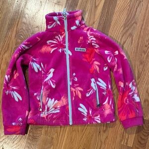 Columbia Magenta Floral Fleece Jacket